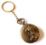 The Key House Gold Metal Horse Theme Vintage Gandhi Style Pocket Watch