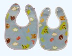 Maalove Waterproof Baby Feeding Bibs/Apron Blue Pack of 2