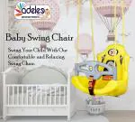 ODELEE Indoor/Outdoor Rope Hanging Plastic Baby Swing with Safty Support