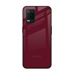 Qrioh Classic Burgundy Glass Case for Realme 8 5G