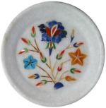 Pooja Creation Store White Marble Pen Stand And Home Decoration Item Decorative Showpiece - 10 cm (Polyresin, White)