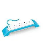 Anchor by Panasonic White and Blue 6A Spike Guard with 4 Socket, 1 Switch, 4 Meters