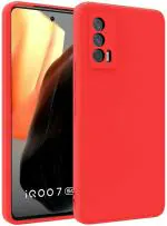 RUNICHA Back Cover for iQOO 7, iQOO 7 5G (Red, Grip Case, Pack of: 1)