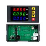 amiciSense DC Energy Meter 3 in 1, 0-100V 10A 1000W Power Meter with Multi-Colour Digital Display