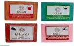 Khadi Herbal Natural Handmade Organic Soaps, 125 Gm Each (Pack Of 4)