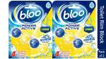 Bloo Solid Rim Block Power Active Lemon 4 In 1 Toilet Cleaner, 50 G Each (Pack Of 2)
