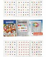 SUNAINA Round Shaped Stick On Forehead Bindi 3.5 mm (Pack of 2)