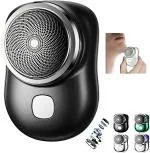 Tlismi Men's Portable Electric Shaver Usb Rechargeable Professional Waterproof One Button Switch Portable Mini Shaver Razor Pocket Size Washable Beard Trimmer for Travelling, Home, Car, Outdoor, Business(Multicolor)