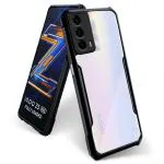 Fashionury iQOO Z5 (5G) Case Back Cover Shockproof Bumper Crystal Clear | 360 Degree Protection TPU+PC | Camera Protection | Acrylic Transparent Eagle Cover for iQOO Z5 (5G) (Black)