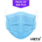 Virth 500 Units Disposable 3 Ply Pharmaceutical Breathable Surgical Pollution Face Mask