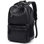 AirCase Black Vegan Leather Unisex Laptop Backpack 25 L for 15.6 inch Laptop (C34-BLK)