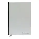 Pukka Pad A5 Size, Silver Manuscript Notebook Notepad Diary Ruled, 192 Pages, 90Gsm, Case Bound, Hard-Wearing Covers, Personal Details Page, World Map, Page Marker Ribbon