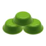 Jaycee Microwave Safe And BPA Free Green Round Virgin Plastic Multipurpose Bowl - 300 Ml (Pack Of 3)