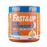 Fast&Up Pre-Workout Supplement (30 Servings, Orange Flavour) | Pre Workout Supplement For Men & Women with B-Alanine, Creatine, Taurine For Performance & Energy Boost