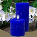 Sapi’S Blue, Blue Smooth Scented Pillar Candle (Set Of 2)