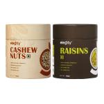 ELEGITY Dry Fruit Combo Pack | W210 Cashew, Long Green Raisins (100 gm each) | 100% natural |No added preservatives | Nutritious and Delicious Snacks