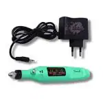 V DIVINE Mini Electric Nail Drill Art Manicure File, Portable Manicure Pen Sander Polisher for Exfoliating, Grinding, Polishing, Remove Nail Polish EU Plug (Green)