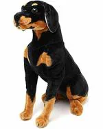 Tickle Polyester Rottweiler Dog Plush Lightweight Soft Toy 42 cm 1 Month and Up