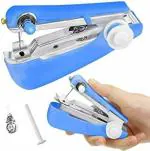 LEMBAR Handheld Sewing Machine Portable Heavy Duty Mini Manual Sewing Machine for Jeans Clothes Fabrics, Cordless Stitching Machine for Beginners, DIY Needlework Handy Stitch Quick Repair Tool