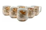 LOVEUNLIMITED Pack of 6 Bone China Premium Bone china Tea Cups Set | Coffee Mugs for Home Office Use  (Multicolor, Cup Set)