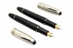 Ledos Black Metal Beena Magic Retractable Fountain Pens with Cartridge (Pack of 2)