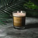 Veedint Scented Candles, Jar Candle, Vanilla Fragrance, Burn Time - 24 hrs, Metal Lid, 2 - Wick
