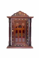 SOGRA Handicraft Premium Pakka Wood Key Holder-Square Design Keychain Holder Crafted by Saharanpur Artisans- Wooden Brown Color for Big Size Keys