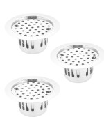 ENNIUS Premium Stainless Steel Cockroach Traps - Set of 3 | Drain Cover and Grating for Bathroom and Kitchen Floors | Effective Insect Protection and Water Drainage Solution