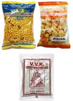 Thangapandiyan Kara Boondhi, Gundu Murukku, Kadalai Mittai, 250 Gm (Combo Of 3)