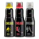 Engage Deodorant for Men, 150ml / 165ml Buy 2 Get 1 Free (Urge, Rush & Frost) (Weight May Vary)