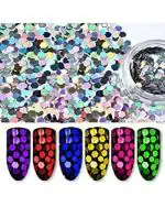 WorldWesties Nail Glitter Mix Hexagon Holographic Nail Glitter Sequins Shinning Nail Art Acrylic Glitter Decorations Multicolor 7 Pieces