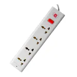 LAZYwindow Premium Extension Board 4+1 Push Switch with 230cm Wire Length 3 Pin