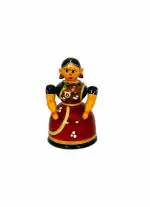 Adilkashmi Toys hand Crafted Etikoppaka Butta Bomma with Kumkum Barina