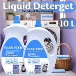 FLEXFIVE Tide Detergent Liquid 10 Liter Blue | Gentle on Clothes | Refreshing Fragrance | Machine and Hand Wash