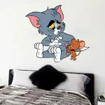 Decor Villa Tom Zerry Wall Sticker & Decal (PVC Vinyl,Size-58 Cm X 50 Cm)