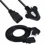 BIGGEAR 1Mtr Computer Power Cable Cord for Desktops PC and Printers/Monitor SMPS
