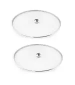 Stainless Steel Net Cover 4 No, MultiColour (Pack of 2)