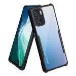 RUPELIK Redmi 11X / Mi 11X Pro / K40 / K40 Pro (Eagle) Shock Proof Clear Protective Hybrid TPU & PC Transparent Back Crystal Clear Eagle Case Cover for Redmi 11X (Black/Transparent)