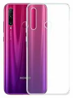 Fastship Rubber silicone Back Cover for Huawei Honor 10i - Transparent
