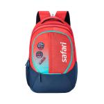 Safari Trio 15 Casual Backpack, 3 Compartments with Side and Front Pocket, Padded Back & Shoulders, 37L, Red