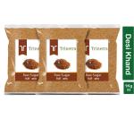 Trinetra Desi Khand-1Kg (1Kg x 3 Pack) Raw Sugar