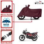 Aashtik mart Honda CB Shine Motorcycle Bike Scooty Cover Maroon Colour Water Resistant - UV Protection & Dust Proof Imported Fabric Quality,Sun Protection,Weather Bike - Scooty Two Wheeler Body Cover Honda CB Shine