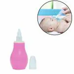 Safe-o-kid Silicone Baby Nose Cleaner Nasal Aspirator, Vacuum Sucker (Pink) Pack of 2
