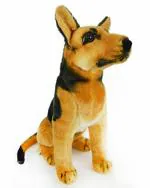 Tickles Polyester German Shepherd Dog Lightweight Soft Stuffed Plush Toy 44 cm 1 Month and Up