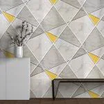RoseCraft Latest Stylish 3D geometric Design Peel & Stick self Adhesive Wallpaper Sticker for livingroom Bedroom (28 sqft/roll) grey