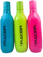 ANSHEZ Racer Plastic Water Bottle Set of 3 | Pani Bottle for Fridge, Office, Sports, School, Gym, Yoga -Multicolor (1 Litre Each)