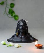 Xtore uto Resin Adiyogi Shiva Statue For Car Dash Board, Pooja & Gift, Mahadev Murti, Idol, Lord Adiyogi Shankara For Home & Office Decor (Adiyogi Ji In Black, 10*8 Cm) - Pack of 6