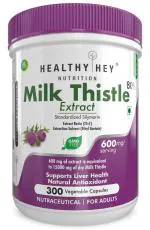 Healthyhey Nutrition Milk Thistle Capsules For Liver Health - High Strenght - 600Mg Extract - 300 Veg. Capsules (Set Of 300)