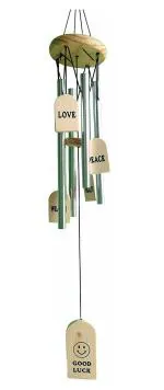 Buyab Factory Silver, Blue Aluminium Positive Energy Windchime M-Bf-576 - 22 Inch