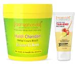 Aryanveda Herbals Haldi Chandan Bleach Cream 250gm & Tanend Tan Removal Face Wash, 60ml